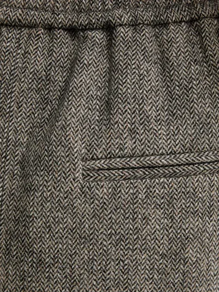 Fusta maxi Isabelle Blanche cu model herringbone gri