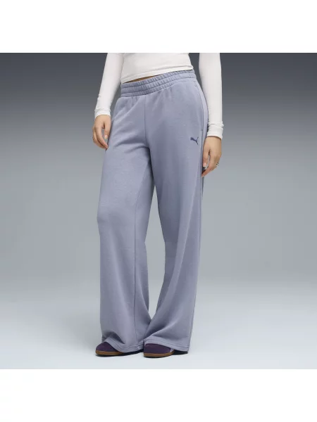 PUMA spodnie Essentials z szerokimi nogawkami Odzież S szary