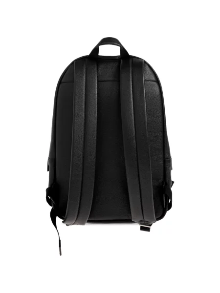 Kožený batoh Jil Sander s autogramem černý