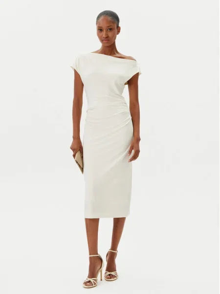 BOSS Rochie cocktail Écru alb