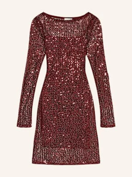 Leger By Lena Gercke Sukienka Koktajlowa Lino Z Siatki rot