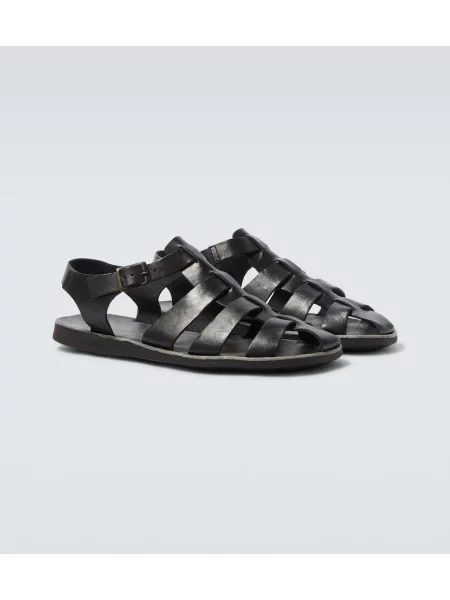 Sandale Sabah din piele negru
