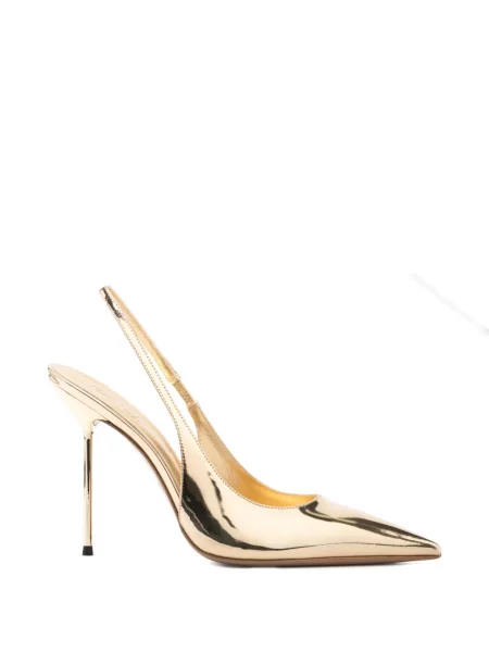 Pantofi cu toc Paris Texas slingback auriu