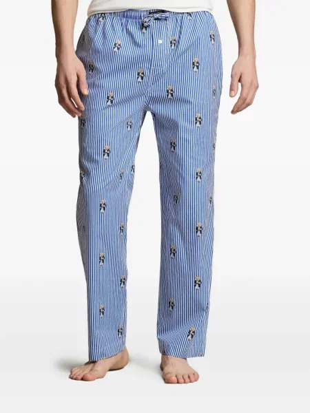 Șosete Polo Ralph Lauren cu model herringbone cu broderie plasă albastru