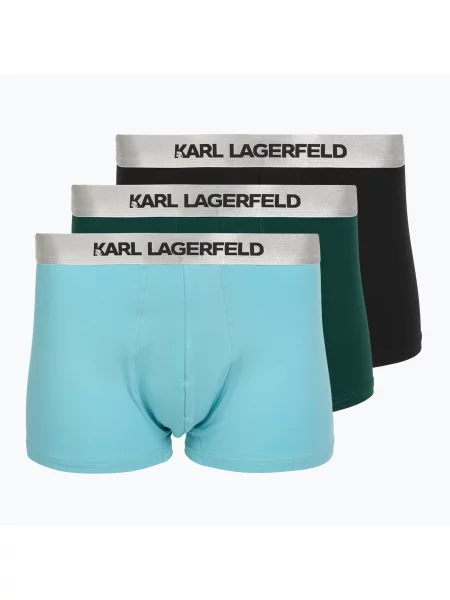Boxeri pentru bărbați KARL LAGERFELD Trunk 3 perechi dark sea/black/blue negru
