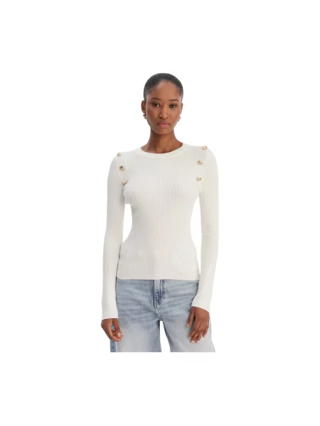 Guess Sweter Écru biały