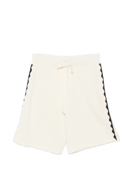 Pantaloni scurți Commas cu broderie alb