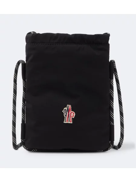 Geantă crossbody Moncler Grenoble cu autograf negru