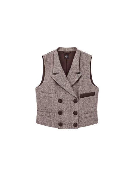 Kamizelka Armani Exchange wełniana brązowa