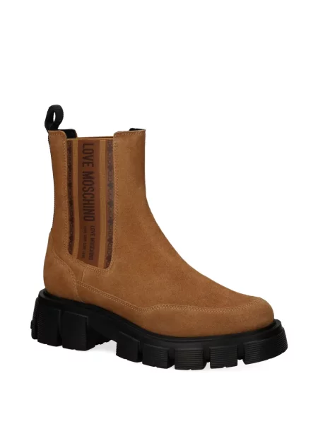 Botine Love Moschino cu imagine maro