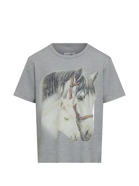 Tricou Mm6 Maison Margiela cu imagine gri