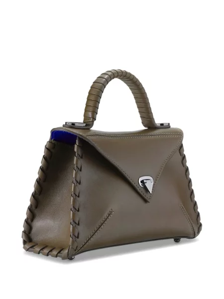 Geantă shopper Tyler Ellis din piele verde