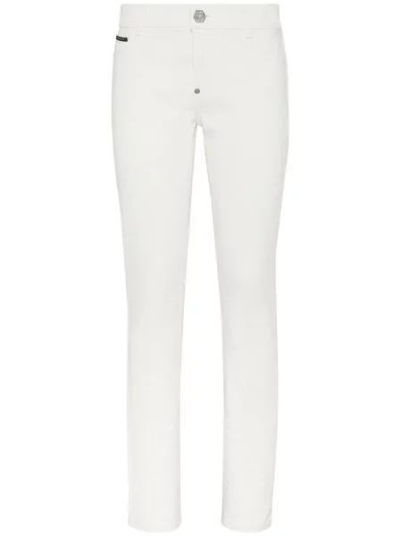 Skinny jeansy skinny Philipp Plein białe