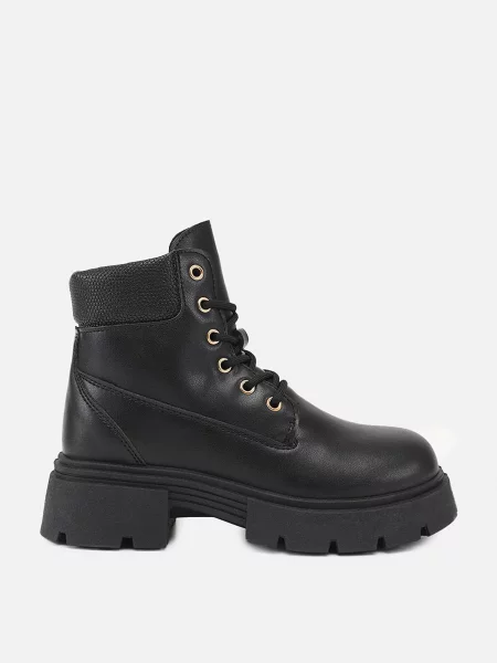 Черевики YUKI екошкіра чорний