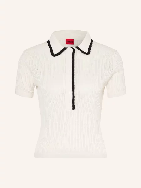 Hugo Sweter Polo Slysa weiss biała
