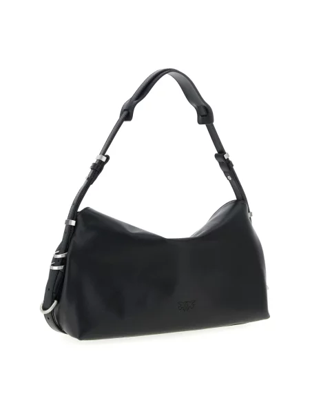 Torebka skórzana Pinko elegancka czarna