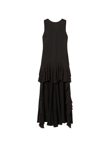 Rochie Twinset cu volane asimetrică negru