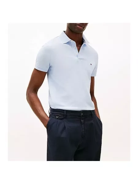 Tommy Hilfiger Polo Błękitny niebieska