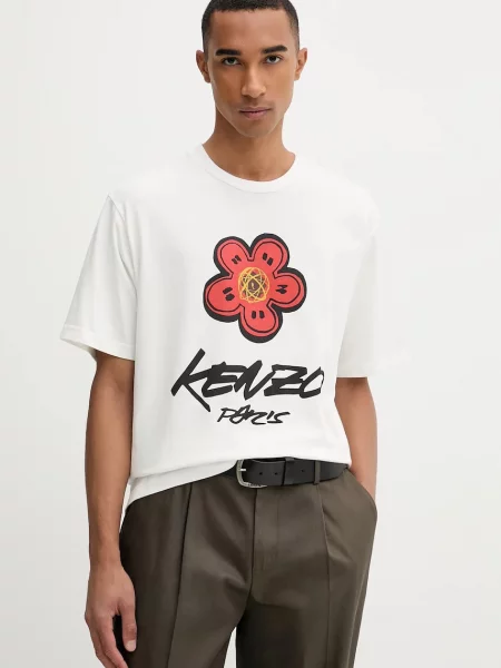 Тениска Kenzo с принт бяло