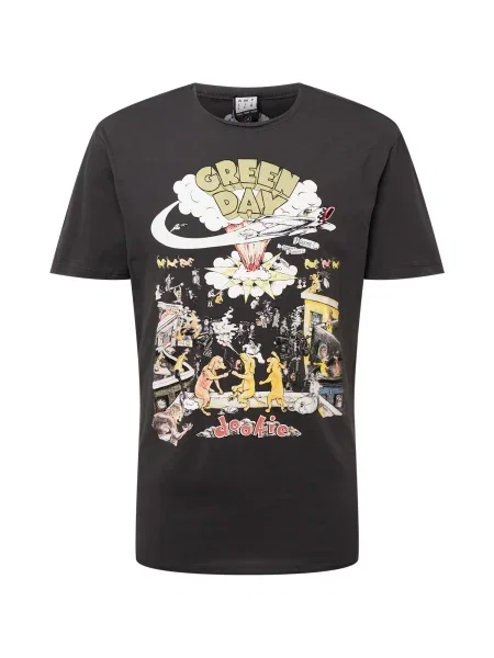 AMPLIFIED Tricou GREENDAY DOOKIE gri metalic / galben galben auriu alb