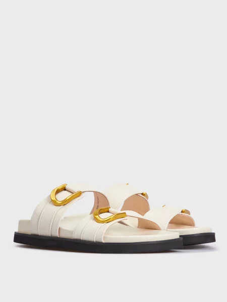 Кожаные шлепанцы Prpy белые