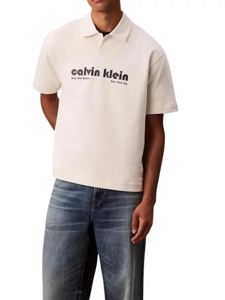 Polo majica Calvin Klein modra