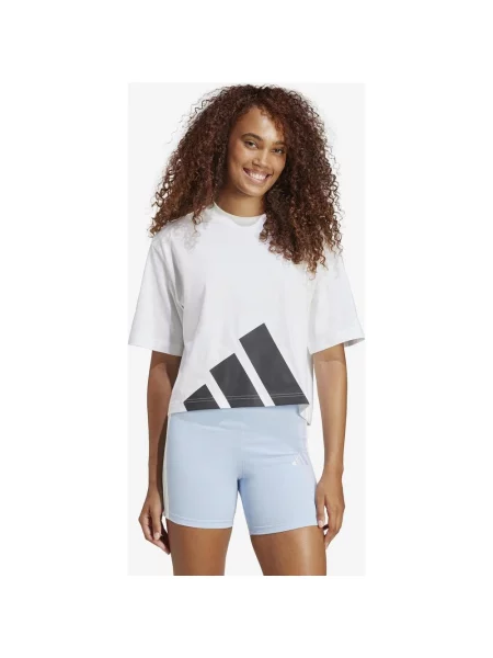 Koszulka Adidas Essentials Big Logo Boyfriend Krótki Rękaw Czysty Czarny XS biały