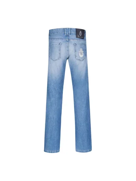 Jeansy straight leg Billionaire niebieskie