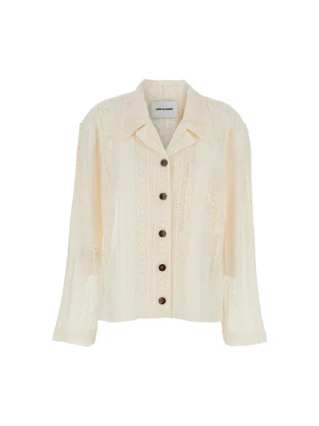 Kurtka Low Classic koronkowa klasyczna beżowa