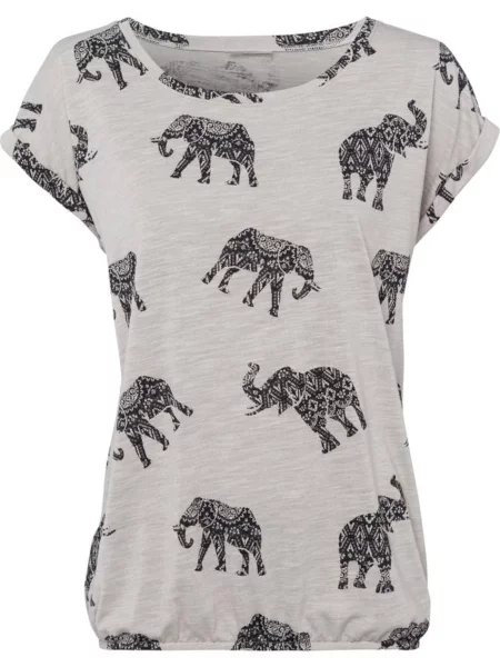 LASCANA Tricou grej negru