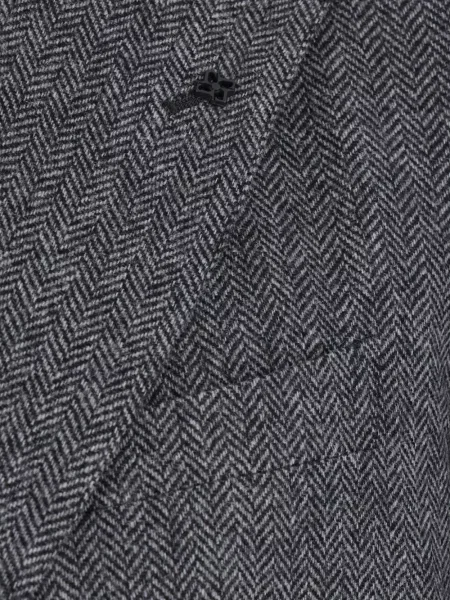 Sacou Tagliatore cu model herringbone cu două rânduri de nasturi gri