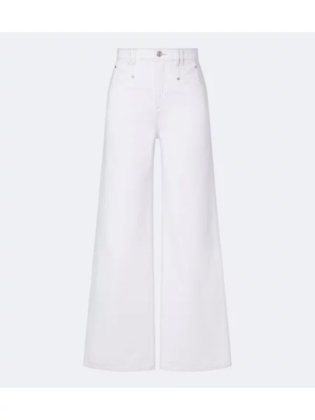 Blugi cu picior larg Isabel Marant alb