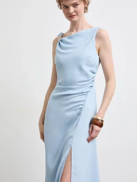 Medicine drapériázott ruha kék