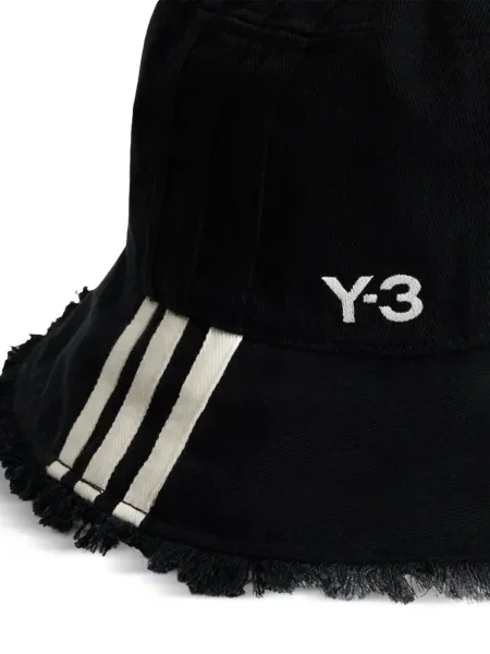 Pruhovaný čepice Y-3 černý