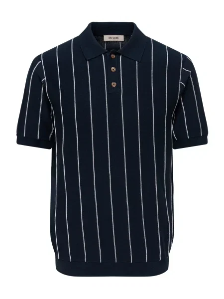 Only & Sons Svetr ONSSaim marine modrá bílá