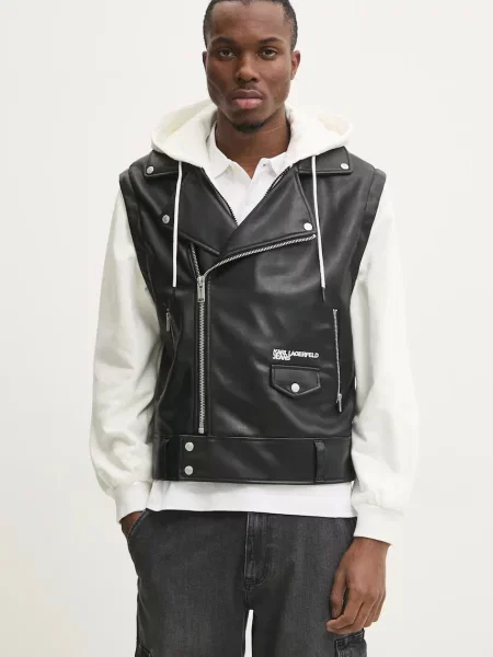 Karl Lagerfeld Jeans Átmeneti kabát Fekete fehér