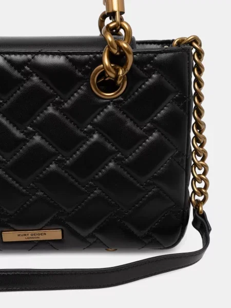 Кожаная сумка Kurt Geiger London черная