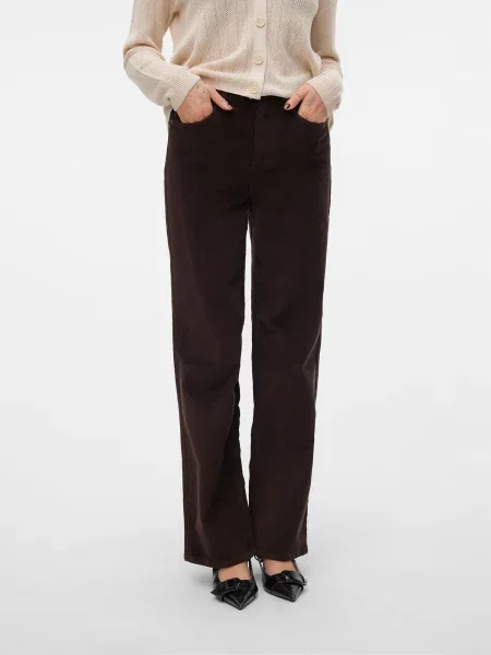 VERO MODA Pantaloni Tessa ciocolatiu