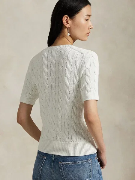 Polo Ralph Lauren Geacă tricotată alb