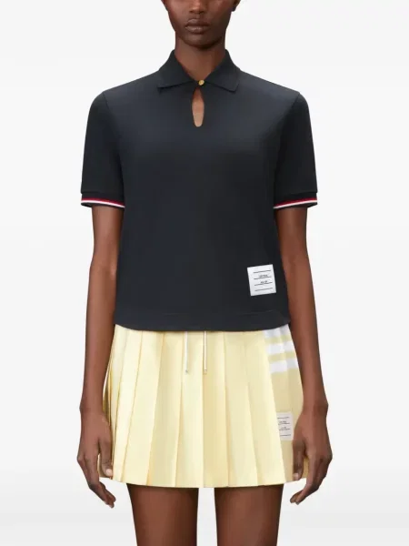 Tricou polo Thom Browne albastru