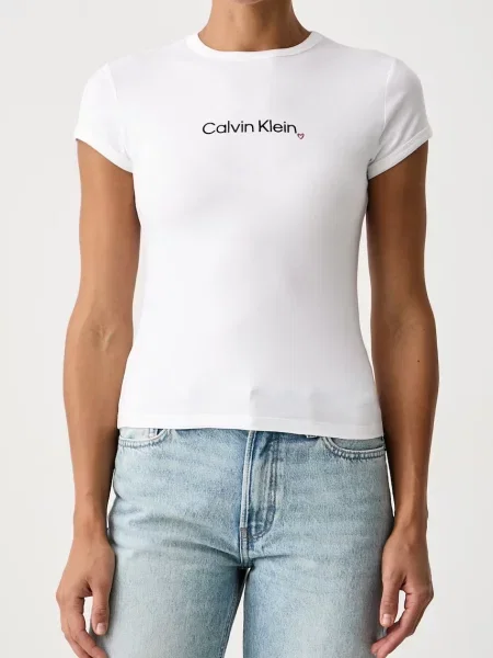 Calvin Klein Jeans T-shirt z bawełną biała