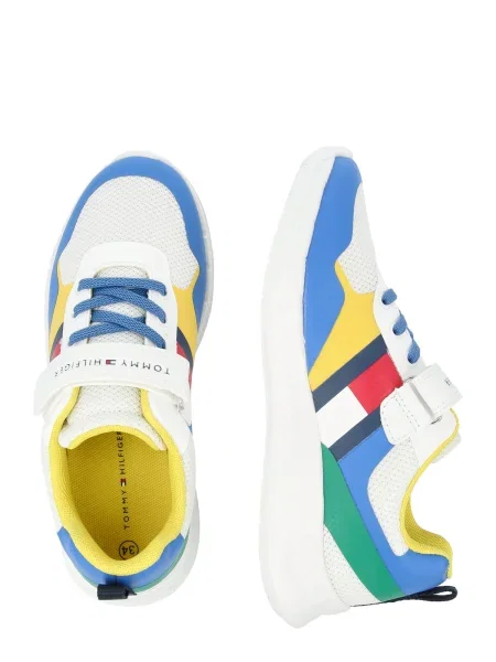 Superge Tommy Hilfiger Flag Low Cut Lace-Up/Velcro M Pisana bela
