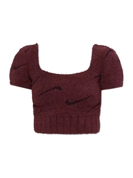 Nike Krótka Koszulka Sportswear Phoenix Cozy Bouclé rot czerwona