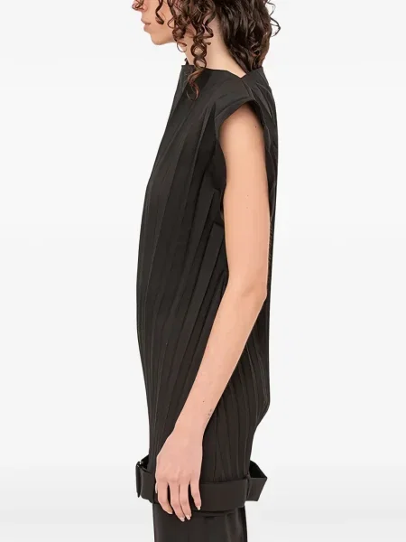 Rochie mini Mm6 Maison Margiela plisată de costum negru