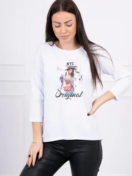 Bluza Marka Niezdefiniowana s potiskom bela