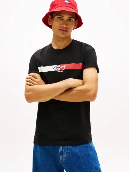 Tricou Tommy Hilfiger Jeans negru