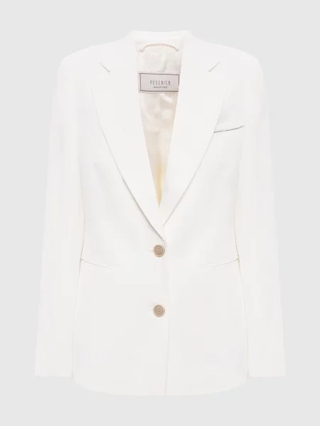 Жакет з льоном з ланцюжком моніль Peserico білий
