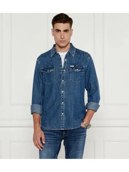 Guess Jeans De blugi cămașă albastru