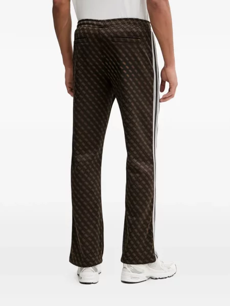 Pantaloni Guess cu dungi maro