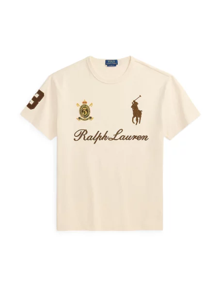 Polo Ralph Lauren Tricou crem / maro / galben muștar bej